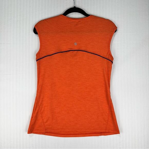 Lija Athletic Tank/Skirt Set Orange Top Navy Blue Bottom Golf Tennis Size Medium - Picture 2 of 9